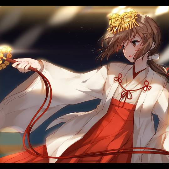 君の名は, 宫水三叶, 巫女, 巫女三葉, 巫女舞, 神乐铃, 你的名字。10000收藏, 建议点击, 你的名字。, 千早