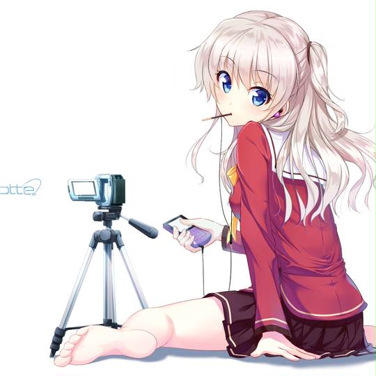 友利奈緒, Charlotte, 制服裸足, 裸足脚底, Charlotte (anime), Key, 卧槽好可爱, key1000users入り, 赤脚