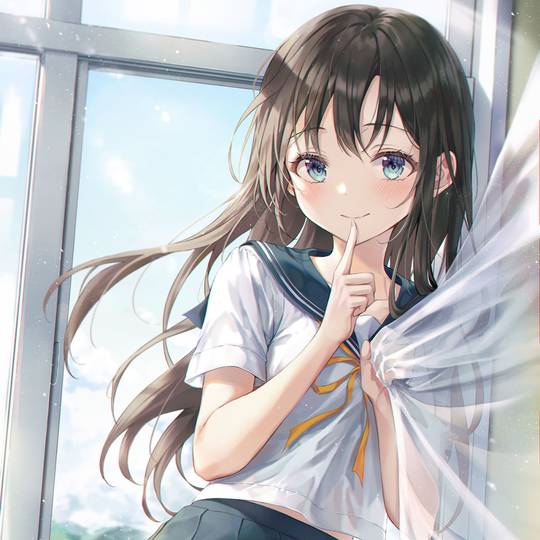 学生感觉的水手服少女头像图片