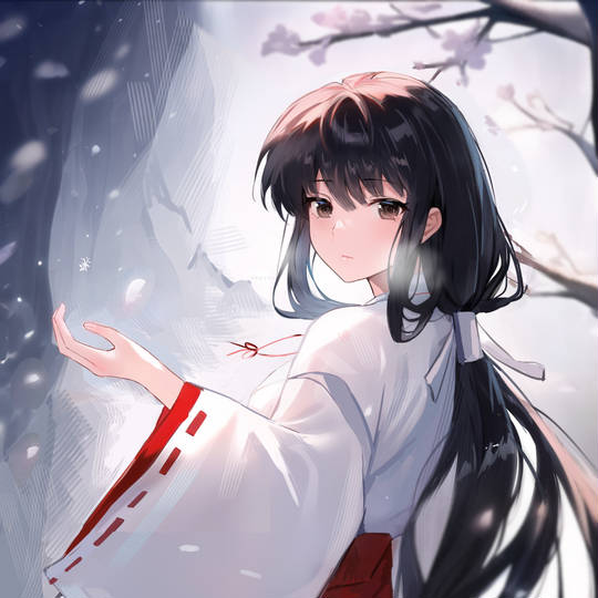 透明感, 犬夜叉, 雪, 桔梗, 巫女图片