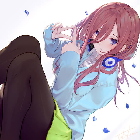 黑丝袜, 五等分的新娘, 2019年に19岁, 中野三玖, 黑裤袜图片