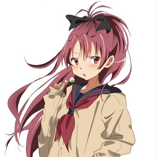 魔法少女小圆, 佐仓杏子, 美树沙耶香, 红蓝（魔法少女小圆）, カーディガン+セーラー服, Madoka☆Magica 500+ bookmarks