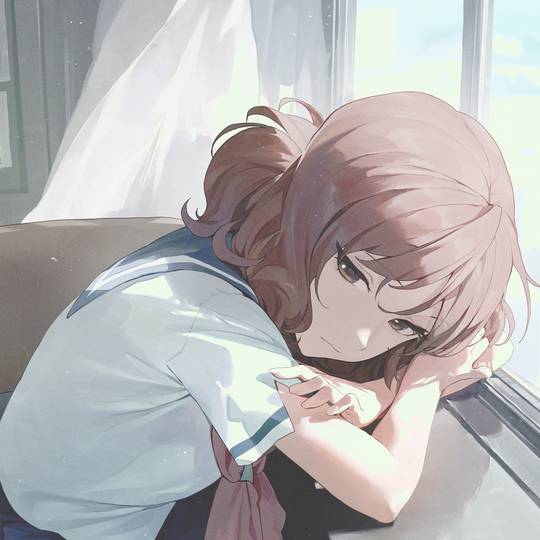学生感觉的水手服少女头像图片