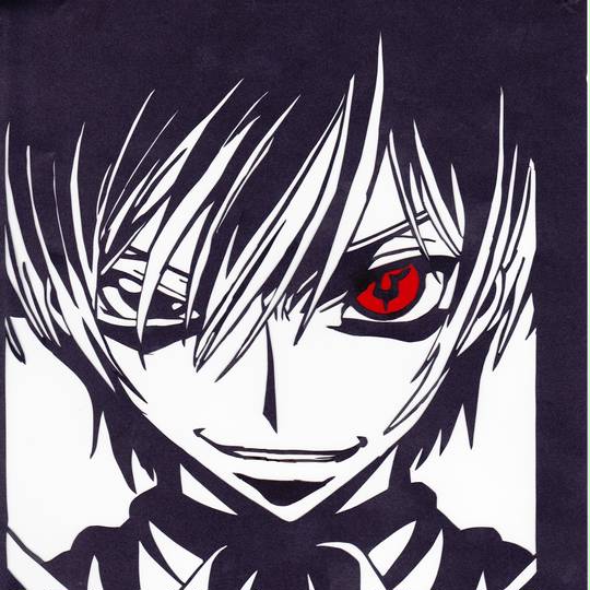 剪纸画, キャラクター物, 反叛的鲁路修, 鲁路修, Lelouch Lamperouge