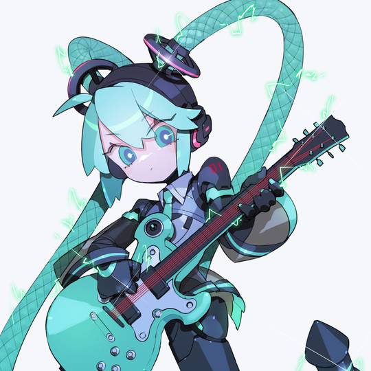 初音未来最新的P站自截头像图片，超爱MIKU