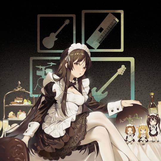 女孩子, 女仆, 女仆装, 裤袜, 轻音少女, K-on!, 秋山澪, 白裤袜, 轻音少女1000收藏