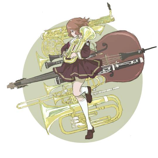 黄前久美子, 吹响吧！上低音号, 乐器, 白筒袜, 水手服, 北宇治高校吹奏楽部