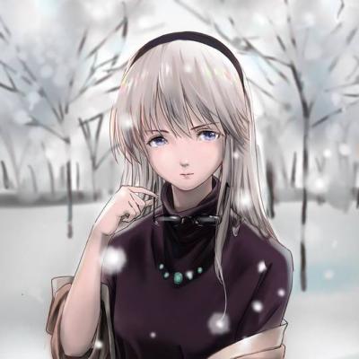 《CLANNAD》坂上智代头像图片，长直、发箍、眼镜-萌图百科