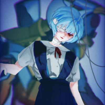 《新世纪福音战士》绫波丽高冷风头像图片，pixiv最新自截的-萌图百科