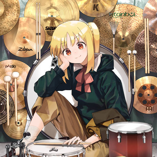 ぼっち・ざ・ろっく!, 伊地知虹夏, 孤独摇滚！10000收藏, 连帽衫, drums, Bocchi the Rock!, シンバル, 乐器, CV:鈴代紗弓