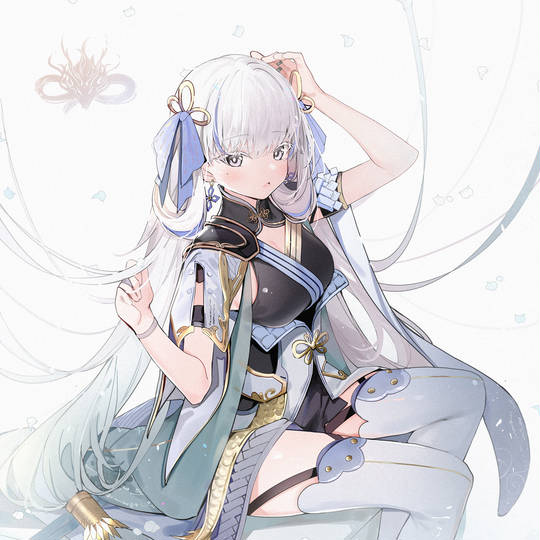 游戏《鸣潮》今汐头像图片，绝美的银发少女