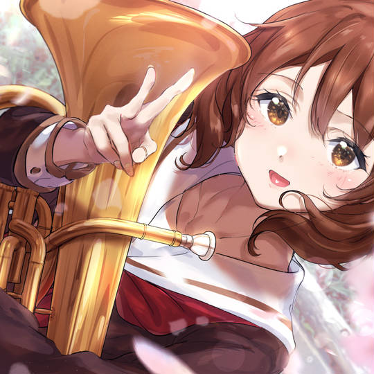 吹响吧！上低音号, 黄前久美子, 水手服, euphonium, 響け!ユーフォニアム500users入り, 黒沢ともよ, 吹响吧！上低音号1000收藏