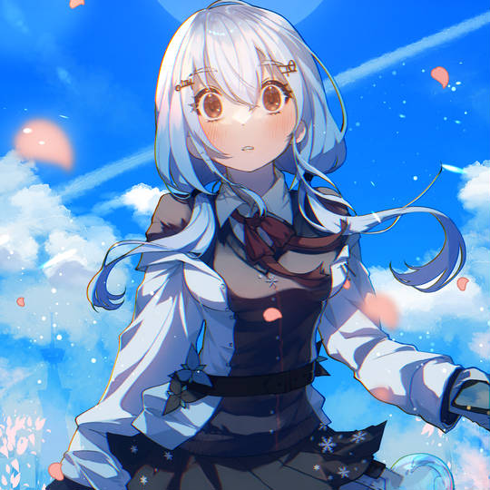 实验系女子高中生叶加濑冬雪头像图片