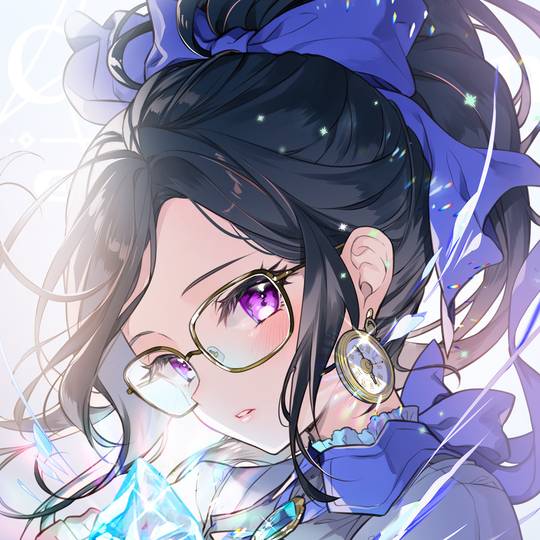 超可爱的眼镜娘女生头像图片