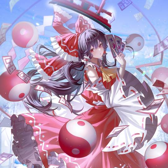 乐园的可爱巫女, 巫女, 小女孩, 鸟居, 博丽灵梦图片