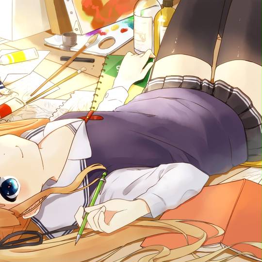 冴えカノエンドカード, 不起眼女主角培育法, 泽村·斯潘塞·英梨梨, 仰卧, 魅惑的大腿