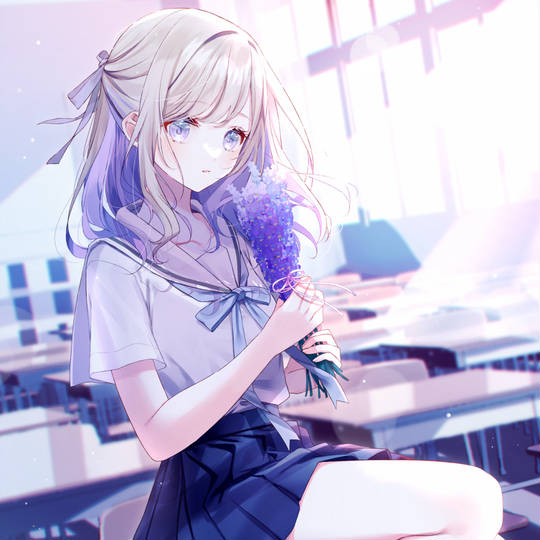 学生感觉的水手服少女头像图片