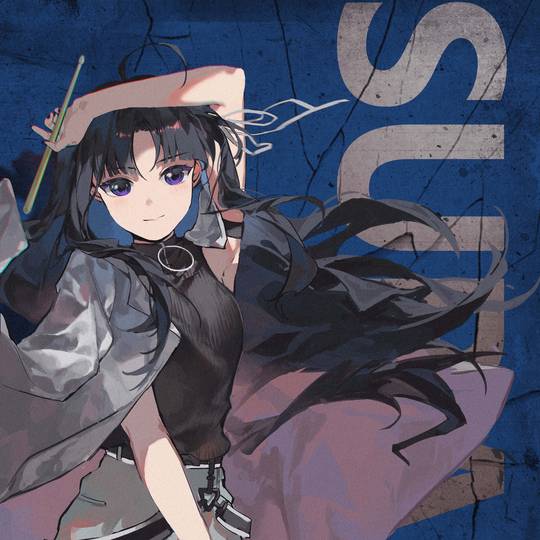 插画, 美少女, 黑发, girlsbandcry, トゲナシトゲアリ, 安和すばる, 2024年時点で17歳, 2024年に17歳, 17歳