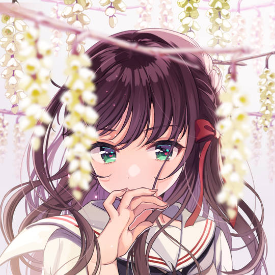 学生感觉的水手服少女头像图片