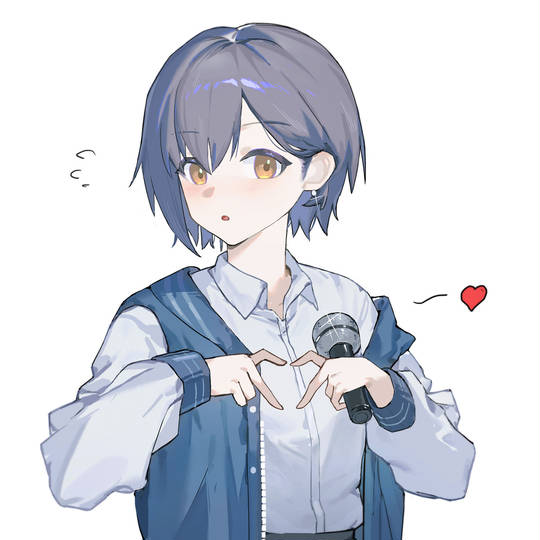 女孩子, MyGO!!!!!, 高松燈, 少女, BanG_Dream!, 双手比心, バンドリ1000users入り