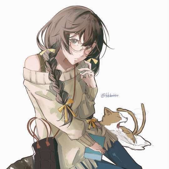 illustration, 插画, 羽川翼, 物语系列