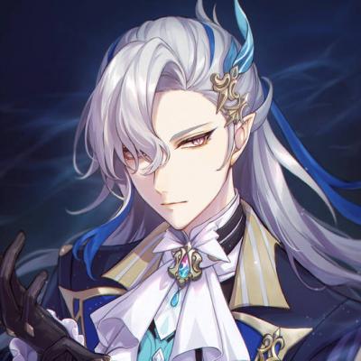 《原神》水龙王·那维莱特头像图片，尾扎长发、挑染、蝴蝶结-萌图百科