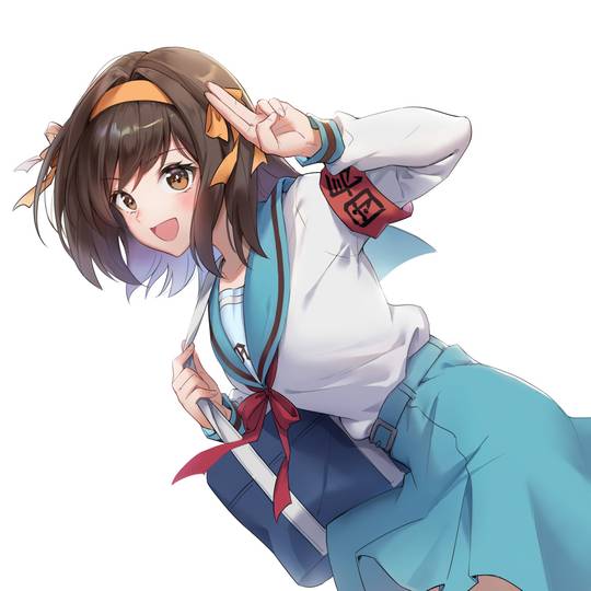 凉宫春日, 凉宫春日的忧郁, 凉宫春日1000收藏, 蓝裙子, 水手服, miniskirt