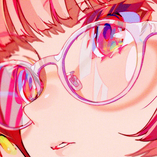 人见人爱的戴眼镜的少女Pixiv自截头像图片