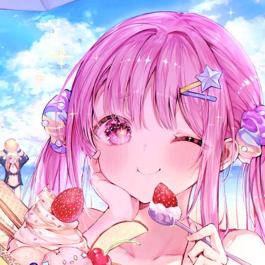 へブバン, HEAVEN BURNS RED, 女孩子, 少女, 国见玉, 泳装, 後ろの存在感, ヘブバン5000users入り, strawberry parfait