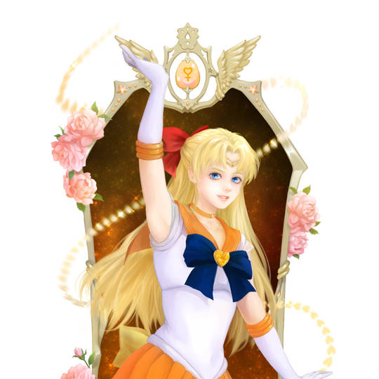 图片[3]-爱野美奈子美少女战士头像图片，配戴红色的大蝴蝶结-萌图百科