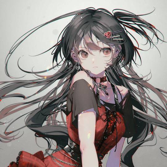 犀利眼神的女孩头像图片
