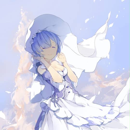 Re:从零开始的异世界生活, 雷姆 (Re:Zero), 雷姆, 女孩子, Re:0, 新娘, Re:0 1000收藏, リゼロ5000users入り