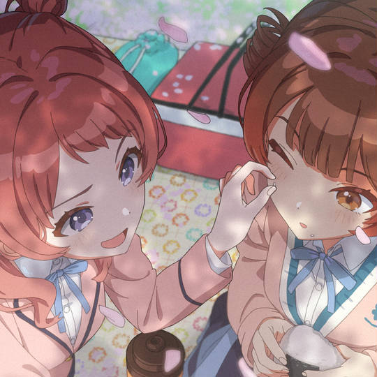 学園アイドルマスター, 学マス, お花見, 花海佑芽, 花海咲季, 花海姉妹, うめさき, 偶像大师100收藏