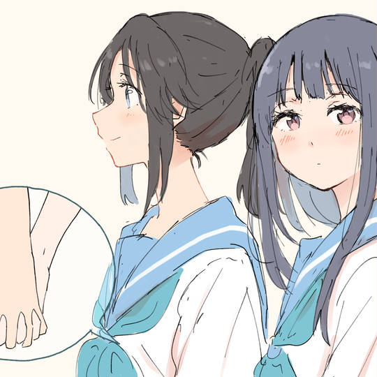 百合, 希美×霙, 铠冢霙, 伞木希美, 水手服, 吹响吧！上低音号, 莉兹与青鸟, 手つなぎ, これはいいのぞみぞ, 吹响吧！上低音号1000收藏