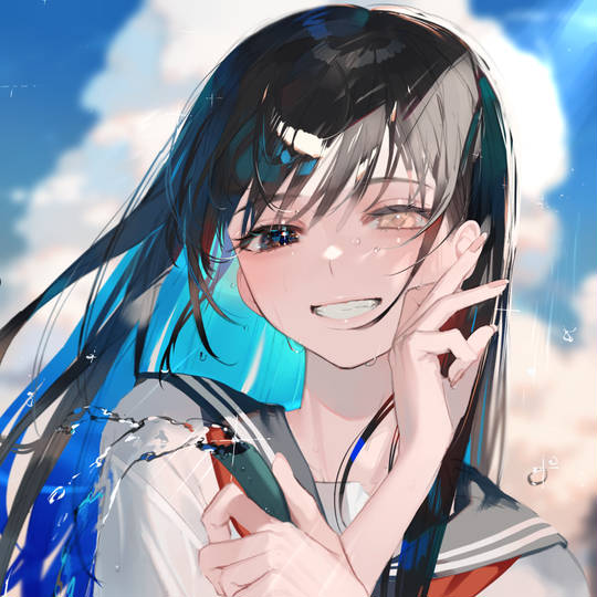 学生感觉的水手服少女头像图片