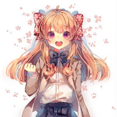 《月刊少女野崎君》女主角佐仓千代橘色头像图片-萌图百科