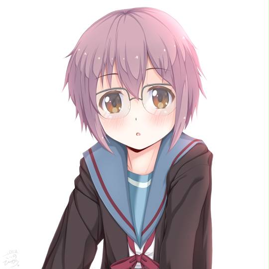 女孩子, 水手服, 眼镜, 長門さん, 长门有希, 長門有希ちゃんの消失