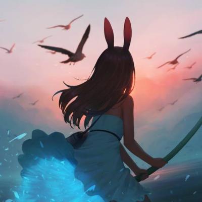 兔子耳朵（Rabbit）可爱女孩头像图片，独美的气质-萌图百科