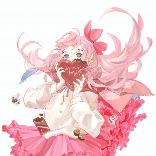 巡音流歌VOCALOID头像图片，神秘空灵的歌声、优美的粉色长发-萌图百科