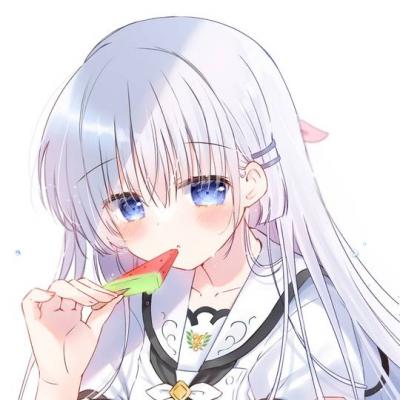 游戏《Summer Pockets》角色鸣濑白羽长发头像图片-萌图百科