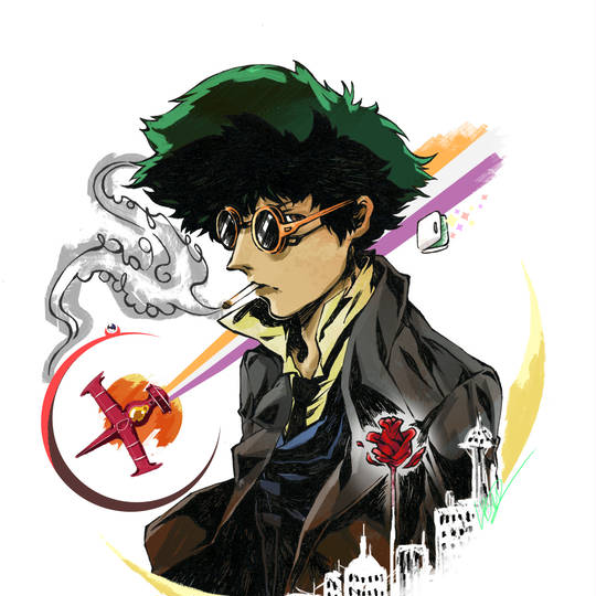 fanart, digital, COWBOYBEBOP, spike, cowboy bebop, Spike Spiegel