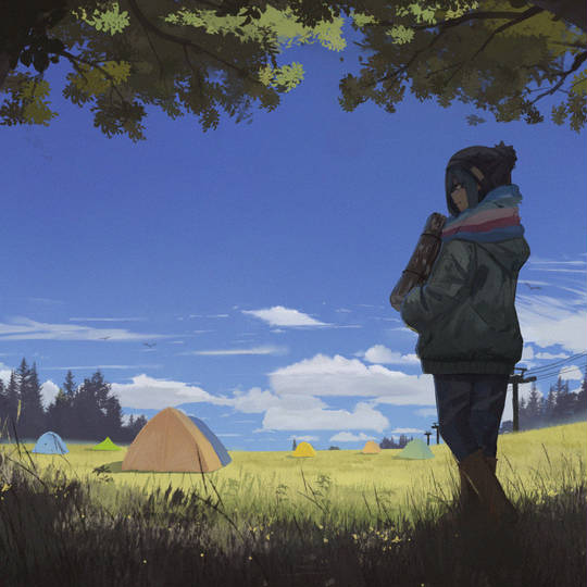 摇曳露营△, 志摩凛, 风景, background, ゆるキャン△100users入り
