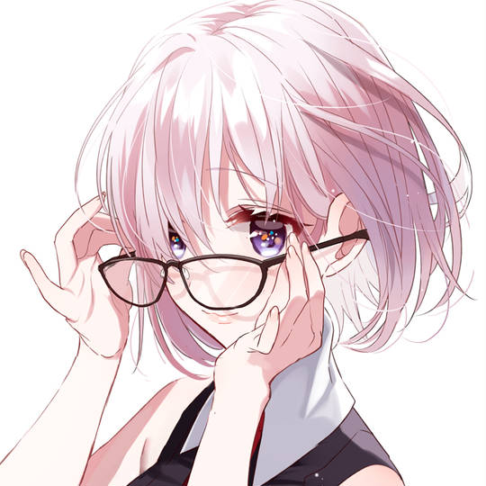人见人爱的戴眼镜的少女Pixiv自截头像图片