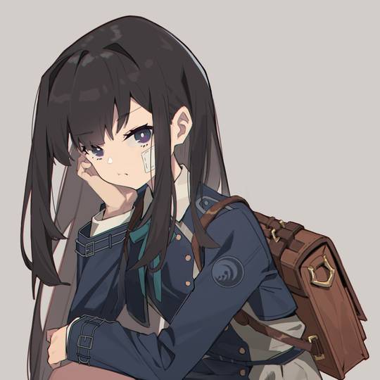 莉可丽丝, 制服, JK, 井之上, たきな, 女孩子, 黑色及膝袜, Lycoris Recoil 1000收藏, 井之上泷奈