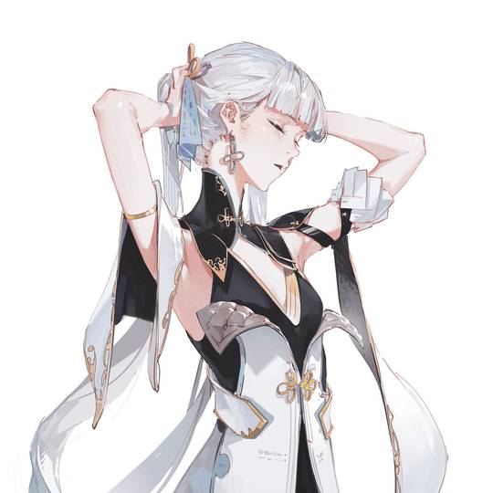 游戏《鸣潮》今汐头像图片，绝美的银发少女
