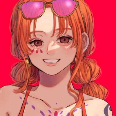 甜美风的漫改人物头像图片，娜美是真不错呀-萌图百科