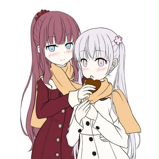 青叶×日富美, 小女孩, 2人マフラー, 凉风青叶, 泷本一二三/日富美图片