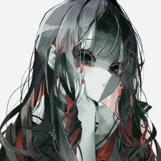 犀利眼神的女孩头像图片