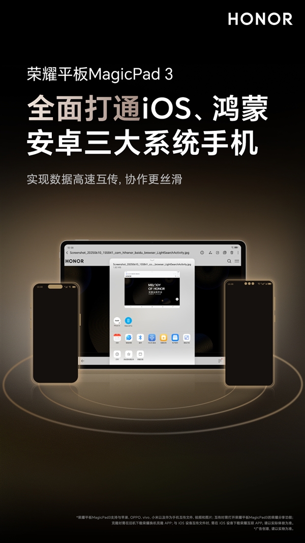 三大系统通吃！荣耀MagicPad 3首次实现iOS、鸿蒙、安卓互联分享-萌图百科