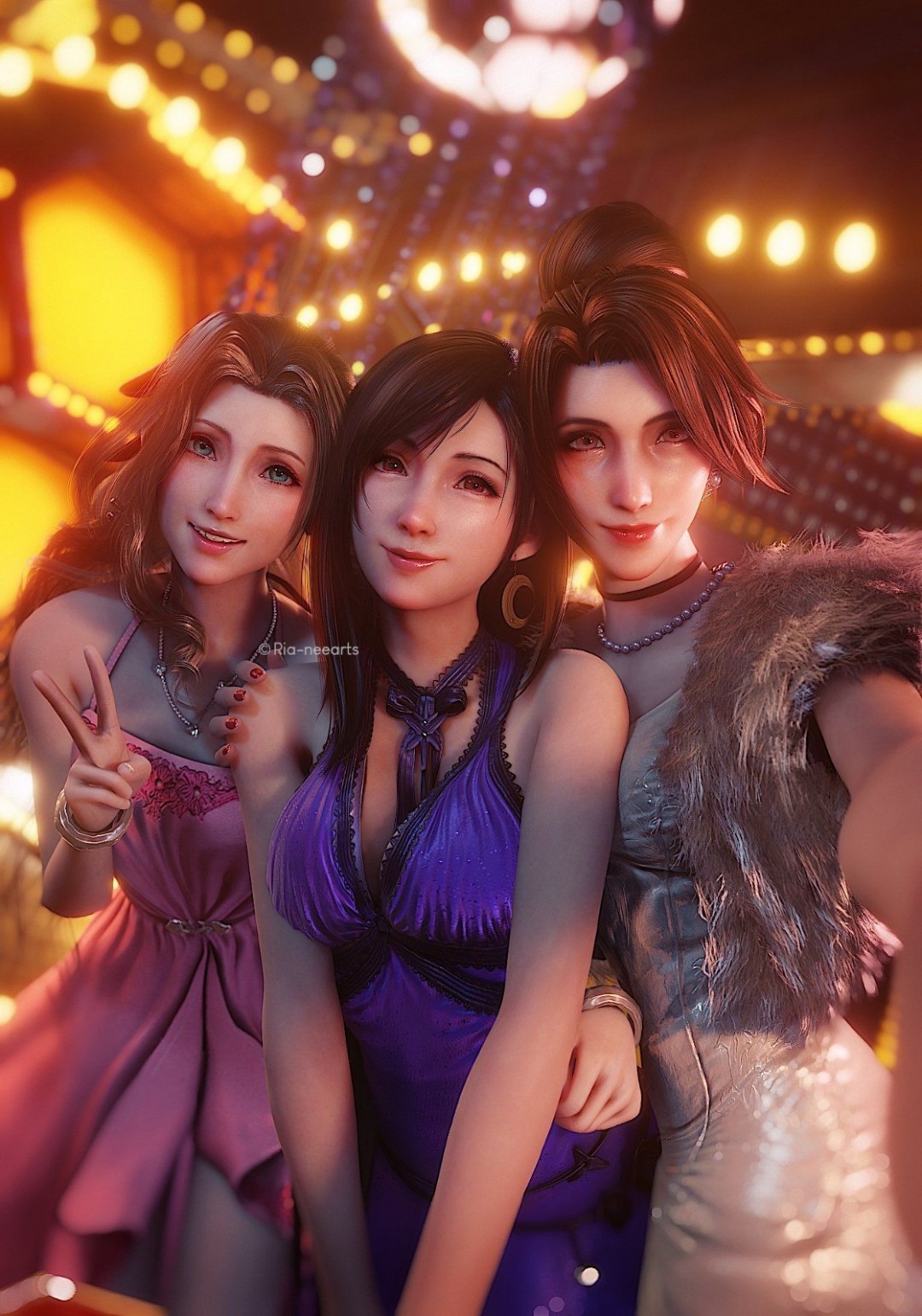 伊芙和蒂法3D美图：服装互换无违和感 身材都完美